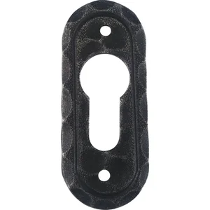 HALCÖ Zylinderrosette SILL - PZ, oval, 30 x 42 mm, verzinkt schwarz passiviert