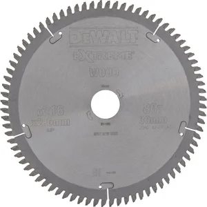 DEWALT Kreissägeblatt HW ø 216x2,6x30mm Z80 Trapezzahn/Flachzahn (TR/FZ) negativ