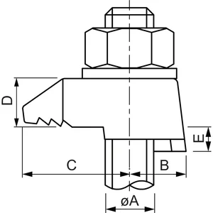 BEAM CLAMP BB1G20 Stahlträgerklemme M20 Sphaeroguss feuerverzinkt mit Zulassung