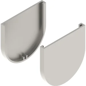 SOLIDO 100 Abdeckkappen-Set Glas Punktbefestigung rund Edelstahl-Effekt