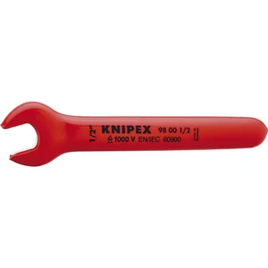 KNIPEX Einmaulschlüssel isoliert Zoll, SW 1/2", Maulstellung 15°, L=139,7 mm