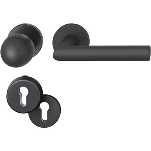 FSB Haustürwechselgarnitur 12 1076, Aluminium schwarz matt