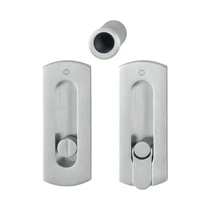 HOPPE Schiebetürmuschel Set M463 - WC, Messing verchromt satiniert