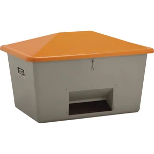 Streugutbehälter mit Entnahme ohne Staplertasche 550 Liter grau/orange