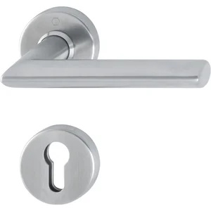 SH-Drückerhalbgt. STOCKHOLM-zu SH-Knopflangschild, PZ, Edelstahl matt