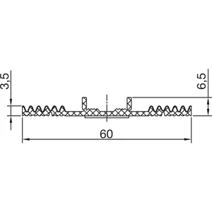THYSSENKRUPP Syprotech Auflageband 60 für Glas, L=30 m, EPDM schwarz