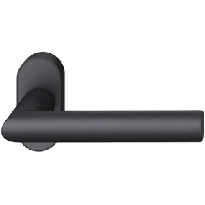 FSB Rahmentürdrücker 09 1076 Hochhaltefeder B ovale Rosette Aluminium schwarz