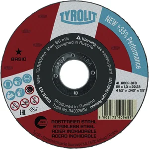TYROLIT Trennscheibe gerade Basic* 115 x 1,0 mm Inox Form 41