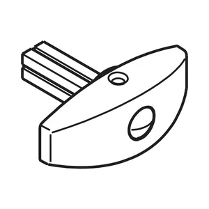 Drehgriff HAWA, TS 35 - 40 mm, Messing vernickelt matt