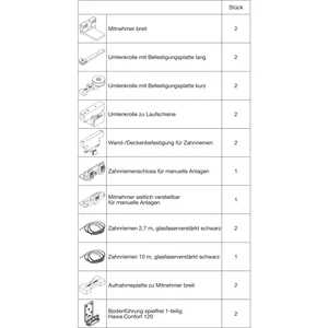 HAWA Junior 80/Z Telescopic 40/4 Teleskopbeschlag Holz 4-flügelig
