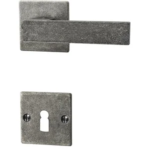 HALCÖ Drückergarnitur LECH - auf Rosette BB, TS-50, 8/8,5/8, verzinkt schwarz