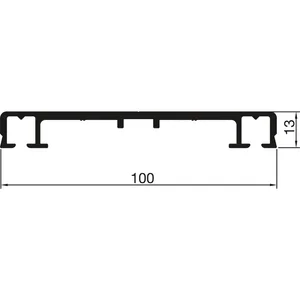 THYSSENKRUPP Syprotech Flachdeckschiene 100/13 ungelocht L=7000 mm Alu blank