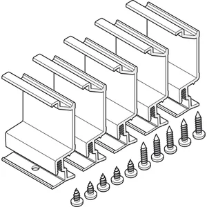 Blendenbefestigungsteile HAWA-Frontslide 60/A, 60/matic, für Abdeckblende, Alu