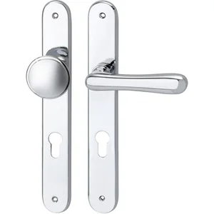 Haustürwechselgt. ELEGANT 22 - auf Langschild PZ88, Messing verchromt