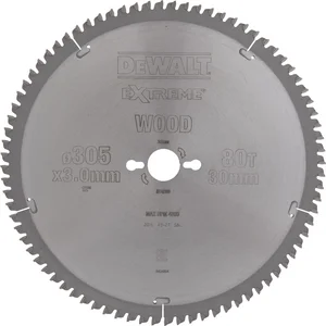 DEWALT Kreissägeblatt HW ø 305x3,2 30 mm Z80 Trapezzahn/Flachzahn (TR/FZ)negativ