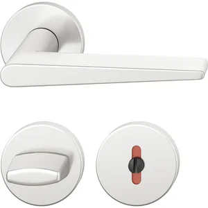 FSB Drückergarnitur 12 1005 ASL auf Rosette WC, Aluminium silber eloxiert