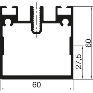 THYSSENKRUPP Syprotech Sprossenprofil 60/60 tragend, L=6000 mm, Alu blank