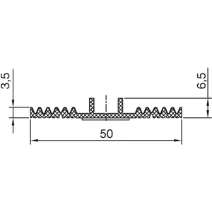 THYSSENKRUPP Syprotech Auflageband 50 für Glas, L=30 m, EPDM schwarz