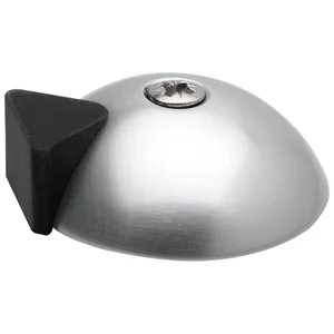 Bodentürpuffer - Bodenpl. ø 60 mm, Anschlagh. 17 mm, silber eloxiert