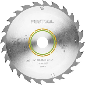 FESTOOL Standard Kreissägeblatt HW ø 230x2,5x30 Zähne 24 Wechselzahn