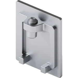 HAWA-Junior 80/100 Abdeckkappe für Laufschiene Stahl Edelstahl-Effekt