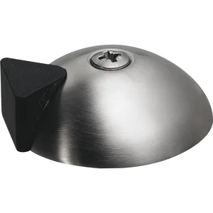 Bodentürpuffer - Bodenpl. ø 60 mm, Anschlagh. 17 mm, Edelstahl matt