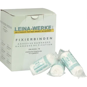 LEINA Fixierbinde elastisch weiß DIN 61634-FB 6 cm breit 4 m lang
