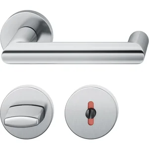 FSB Drückergarnitur 12 1016 ASL auf Rosette WC DIN, Edelstahl matt