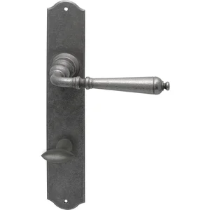 HALCÖ Drückergarnitur GRÖDEN - auf Schild WC 90, 38 - 45, thermopatiniert