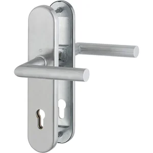 SH-Drückergarnitur AMSTERDAM Langschild PZ88, RC2, ohne Kernziehschutz,Edelstahl