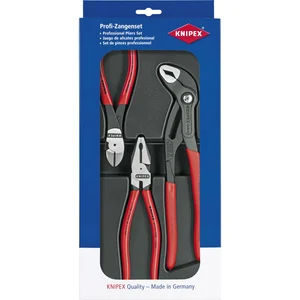 KNIPEX Zangenset Kraft Paket 3-tlg. Kombizange, Seitenschneider, Wapuzange