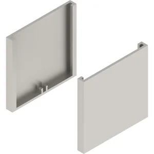 SOLIDO 100 Abdeckkappen-Set Glas Punktbefestigung eckig Edelstahl-Effekt