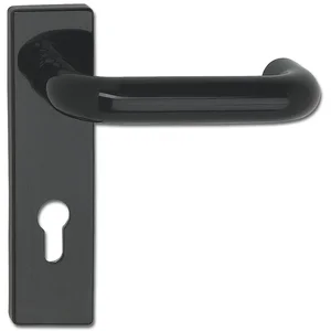 FS-Drückergarnitur U-Form - auf Kurzschild PZ 72, TS 44-66 mm, schwarz