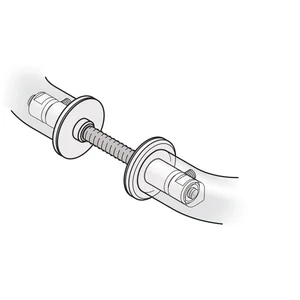 FSB Befestigungszubehör Türgriffe paarweise, Glasstärke 8 - 10 mm, Stahl