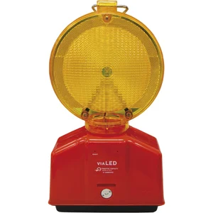 LED Baustellenleuchte gelb/gelbe Linse mit Blink- oder Dauerlicht