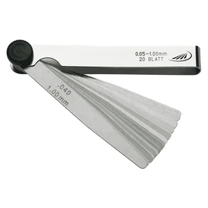 HELIOS PREISSER Fühlerlehre Messbereich 0,05-0,50 mm Blattlänge 100 mm 8 Blatt