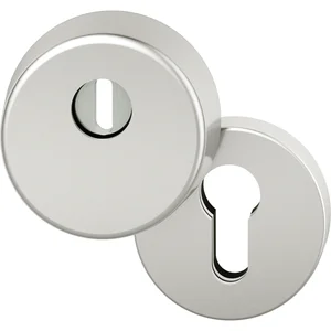FSB Sicherheits-Zylinderrosette rund mit Kernziehschutz, Aluminium silber