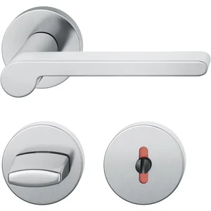 FSB Drückergarnitur 12 1021 ASL auf Rosette WC, Edelstahl matt