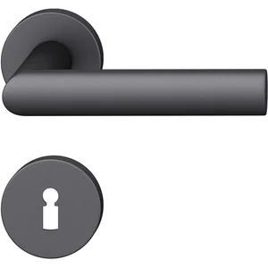 FSB Drückergarnitur 12 1108 ASL auf Rosette BB, Aluminium schwarz matt