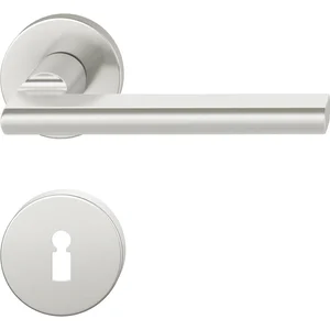 FSB Drückergarnitur 12 1035 ASL auf Rosette BB, silber eloxiert