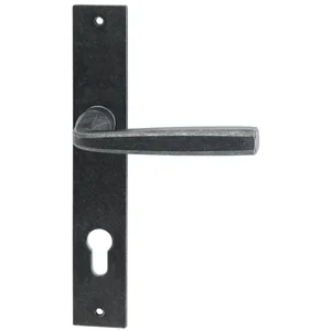 HALCÖ Drückergarnitur HALL - auf Schild PZ 88, TS-50, schwarz passiviert