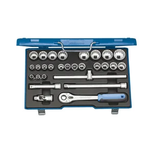GEDORE Steckschlüssel-Satz D 19 VMU-10 1/2"vierkant mit Umschaltknarre 28-teilig